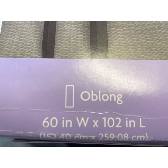 HOLIDAY HOME Spring Easter Cotton  Bunny Trails Plaid Tablecloth 60” X 102" - Picture 3 of 11